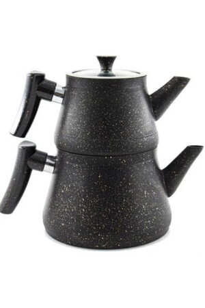 Granite Black Teapot Set 8691234567891101 - SARA