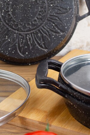 Granite Casting 3-Piece Pot Set with Lid 18-20-22 Cm Open-582828965 - çarşıdayız