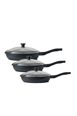 Granite Casting Three Pan Set with Lid 20-24-28 CKCSTVST101 - COOKCASE