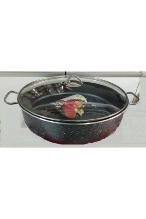 Granite Industrial Flat Pot 40 Cm 40 cm gray - FMS