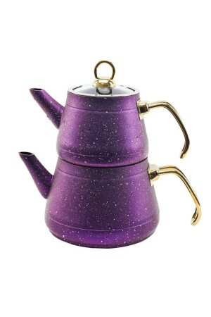 Granite Large Teapot with Metal Gold Handle 2.7 TL - Yıldız çelik