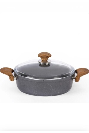 Granite Rice Bowl Flat Pot 30 Cm K-509K - Özkent
