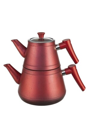 Granite Teapot Set - Red Dora Teapot - DORA