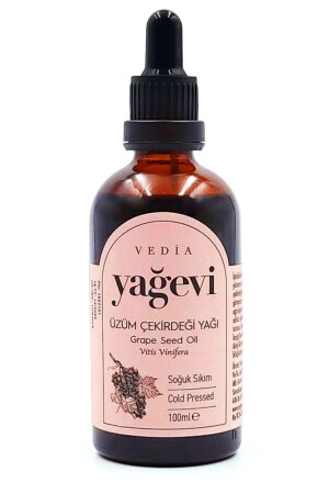 Grape Seed Oil 100 ml - Pure Cold Pressed Grape Seed Oil - Yağevi
