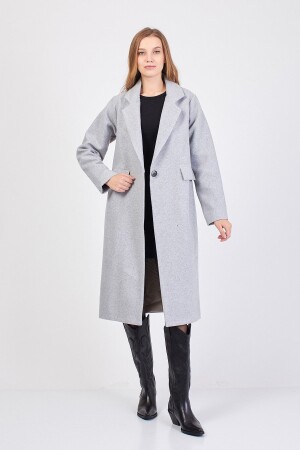 Grauer langer Kaşe-Mantel / Sevdeuğur-Kollektion - Sevdeugur