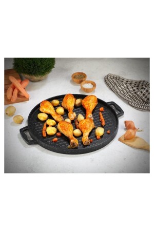 Gravita Cast Iron Grill And Pancake Tray 34cm Black TAC-6326 - Taç