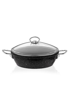 Gravita Flachtopf aus Gusseisen 26 cm Schwarz TAC-3439 - Taç