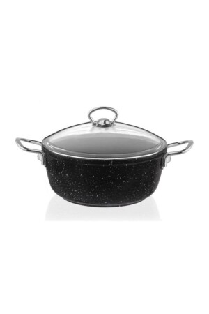 Gravita Gusseisen-Tiefkasserolle 22 cm Schwarz 3480 - Taç