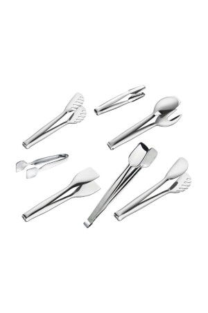 Gray 7-Piece Serving Tongs Set EMRENHR008 - Nehir