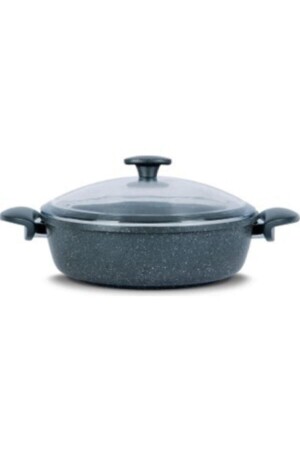 Gray Aluminum Casting Flat Pot 26cm 4. 5lt thermo26printedgrey - ThermoAD