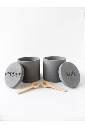Gray Concrete Spice and Pepper Shaker Set - Stylish Kitchen Accessory SA-BHR02 - Studio Ays