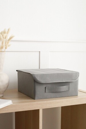 Gray Covered Cabinet Drawer Interior Jewelry Makeup Laundry Folding Storage Box Organizer KCK-KPK-DUZGRI - Rek Home