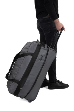 Gray Expandable Travel Suitcase with Bellows - Benox