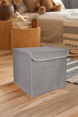 Gray Fabric Covered Storage Box PRENDİSPT009 - PRENDİ HOME