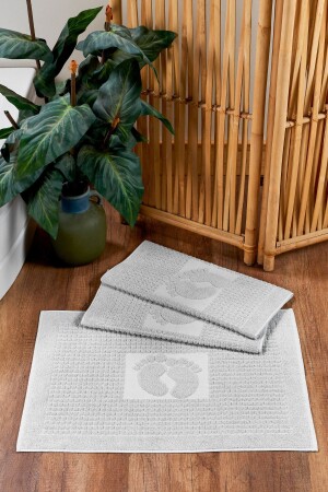 Gray Foot Towel-Mop Set 3 Pieces 780gr. TBA0304 - TABEA HOME