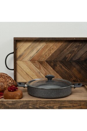 Gray Granite Karnıyarık Pot 28 Cm KYG1001GLBT - Mehtap