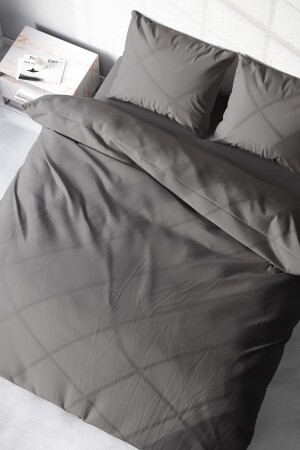 Gray Lux Cotton Ranforce Double Duvet Cover Set monohomeluxcknt - Monohome