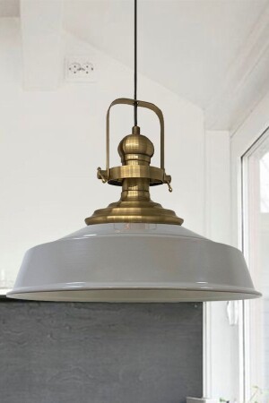Gray Noble Single Chandelier Antique Headboard Retro Pendant Lamp Restaurant Cafe Living Room Chandeliers BMM2013 - Bamyum