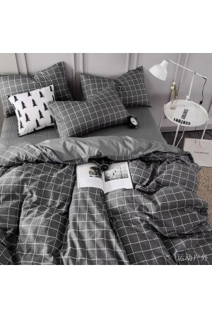 Gray White Double Duvet Cover Set with Sheets TYC00679520245 - Nalls Home