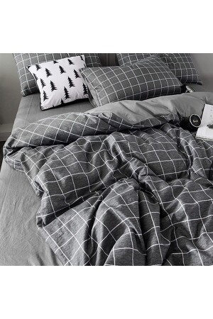 Gray White Single Duvet Cover Set with Sheets TYC00670211582 - Nalls Home