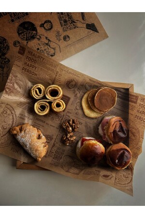 Greaseproof Paper - 48 Pieces Gourmet Pattern Presentation Paper Vintage Greaseproof Paper - Realpack