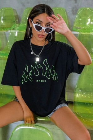 Green Angel Printed T-shirt - Uyguntarz