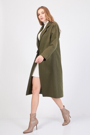 Green Long Stitching Coat - Sevdeugur