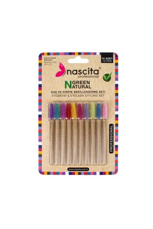Green Natural Eyebrow and Eyelash Shaping Set - 06 - Nascita