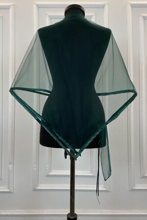 Green Piping Plain Groom Shoulder Cover - Henna Night Cover Shawl Veil - Groomsman Soldier - Zeymerade