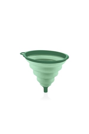 Green Space-Saving Foldable Silicone Accordion Funnel - Qlux Ideas