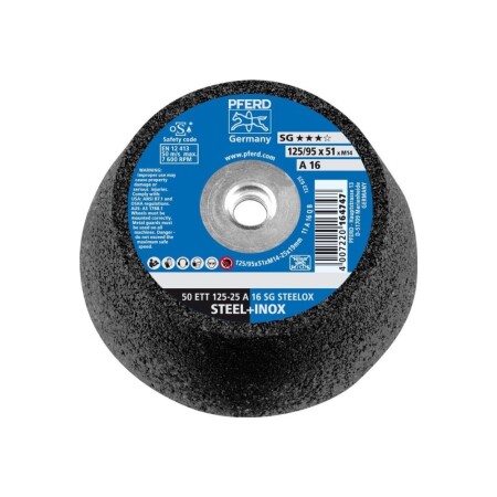 Grinding cup PFERD ETT SG STEELOX 125x25 M14 - Pferd