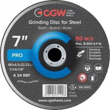Grinding disc 230x6.5x22.2 A24 RBF CGW - CGW