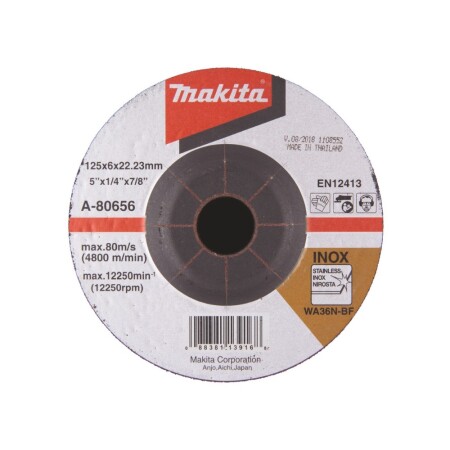 Grinding disc MAKITA 125x6mm A60T-BF - Makita Accessories