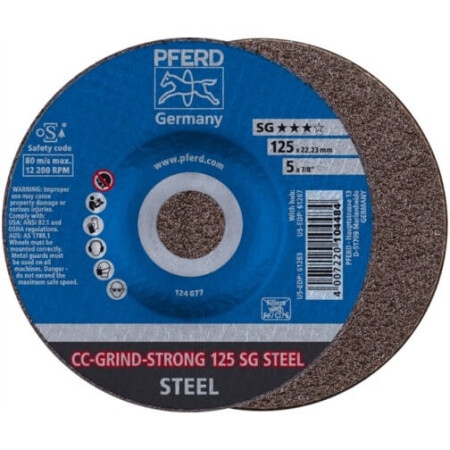 Grinding disc PFERD CC-Grind-Strong 125 SG Steel - Pferd