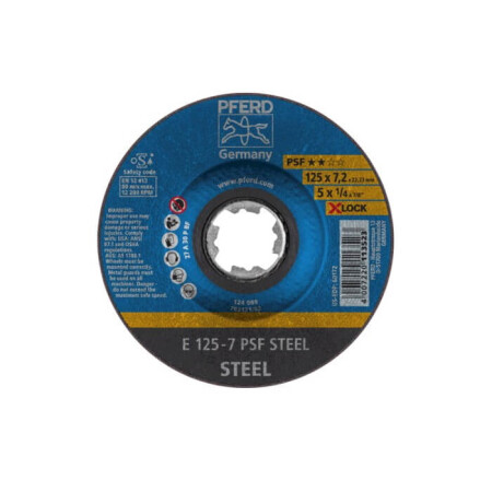 Grinding disc PFERD E125-7 PSF STEEL/X-LOCK - Pferd