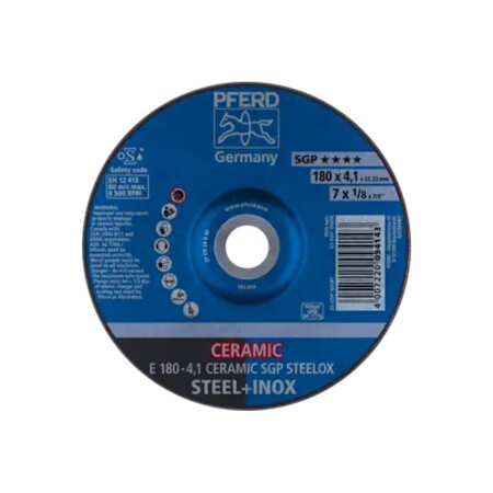 Grinding disc PFERD E180-4,1 Ceramic SGP Steelox - Pferd