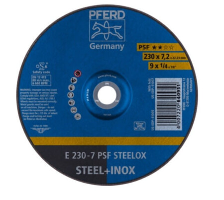 Grinding disc PFERD E230-7 A24 L PSF-INOX - Pferd