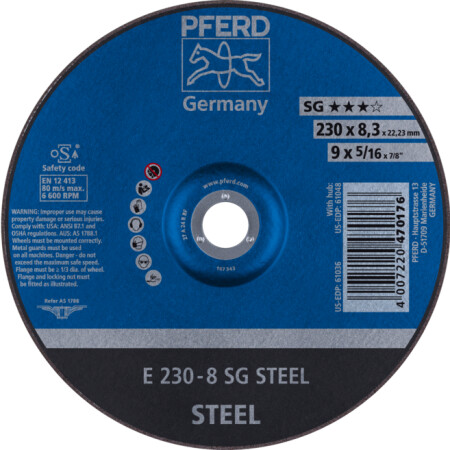 Grinding disc PFERD E230-8 A24 R SG - Pferd