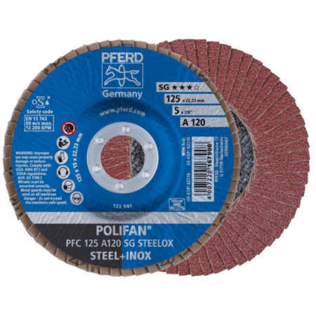 Grinding disc PFERD PFC125 A 120 SG STEELOX - Pferd