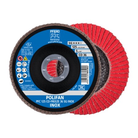 Grinding disc PFERD PFC125 CO-Freeze SG Inox 36 - Pferd