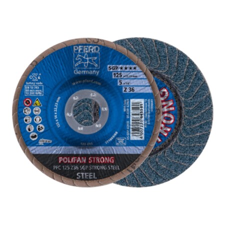Grinding disc PFERD PFC125 Z36 SGP Strong Steel - Pferd