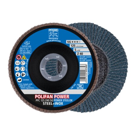 Grinding disc PFERD PFC125 Z40 SG-Power 40 - Pferd