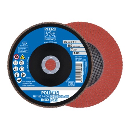 Grinding disc PFERD PFF A-Cool SG Inox+Alu 80 - Pferd