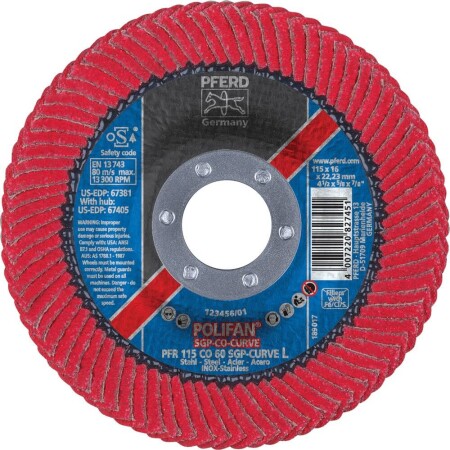 Grinding disc PFERD PFR125 CO60 SGP-CURVE L - Pferd