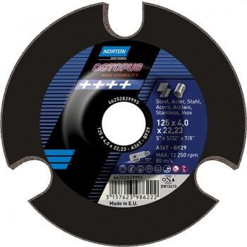 Grinding disc SAINT-GOBAIN OCTOPUS 125x4x22 A36T - Saint-Gobain