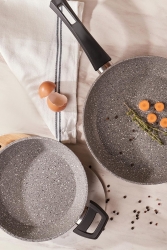 Gris Bio Granit Tava ve Sahan Seti 153.03.08.0353 - Karaca