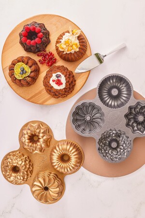 Griss Four In One 4-Piece Gold Cake Mold 600. 15. 01. 1860-1 - Emsan
