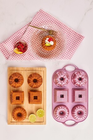 Griss Six In One 6 Piece Cast Iron Cake Mold Pink 600. 15. 01. 1865-1 - Emsan