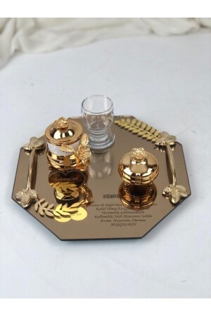 Groom's Cup, Groom's Glass, Groom's Tray, Turkish delight holder, glass PRA-5815706-4579 - Masalsı Concept