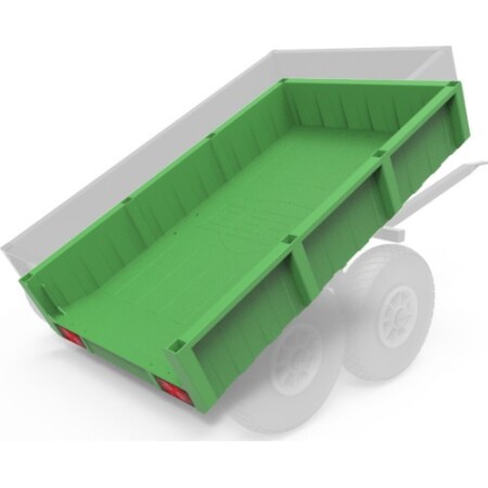 Großer Anhänger - Container, grün - BERG